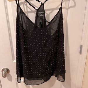 City chic NWT bedazzled black top size S/16